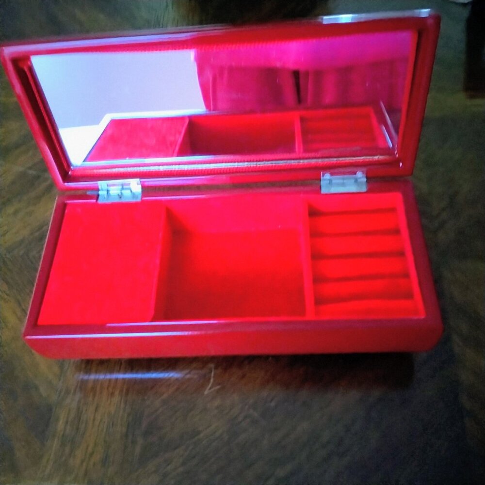 Sankyo Music Box Kojo no Tsuki Lacquer Jewelry Box Tamasudare Craft Sendai Japan
